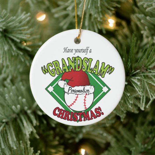 クリスマス大当たり野球 セラミックオーナメント (ツリー)