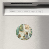 クリスマス天使と子ども マグネット (インサイチュ (食洗機))