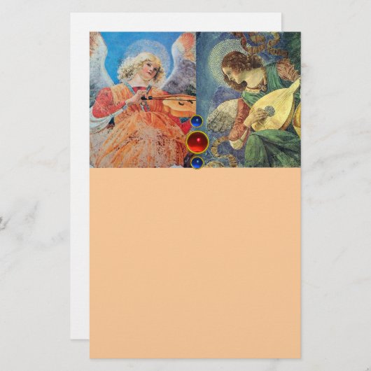 クリスマス天使を作る音楽,ブルーピーチ 便箋 (正面/裏面)