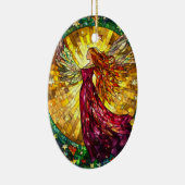 クリスマス天使ステンドグラスの外観 セラミックオーナメント (右)