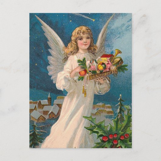"クリスマス天使" シーズンポストカード (正面)