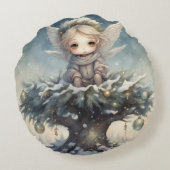 クリスマス天使 ラウンドクッション (裏面)