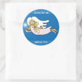 クリスマス天使 ラウンドシール (バッグ)