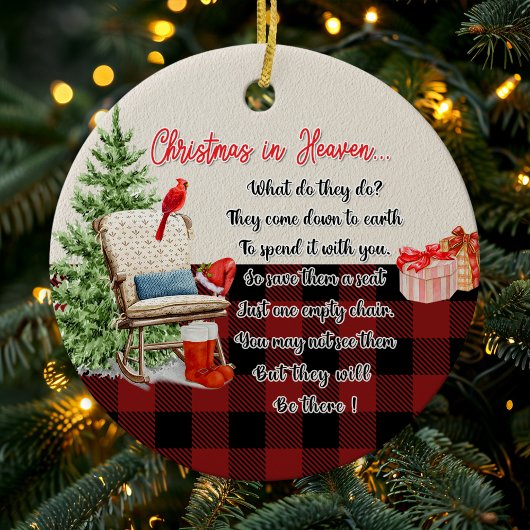 クリスマス天国バッファロープライド写真記念 セラミックオーナメント