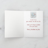 クリスマス夫&フレンド(鳥)ショウジョウコウカンチョウバード カード (内部)