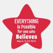 クリスマス奇跡の聖書聖書聖書聖書聖書信書赤 星シール (正面)