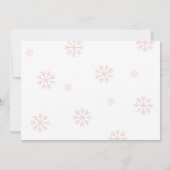 クリスマス女の子ベビーシャワーパーティの招待状 招待状 (裏面)