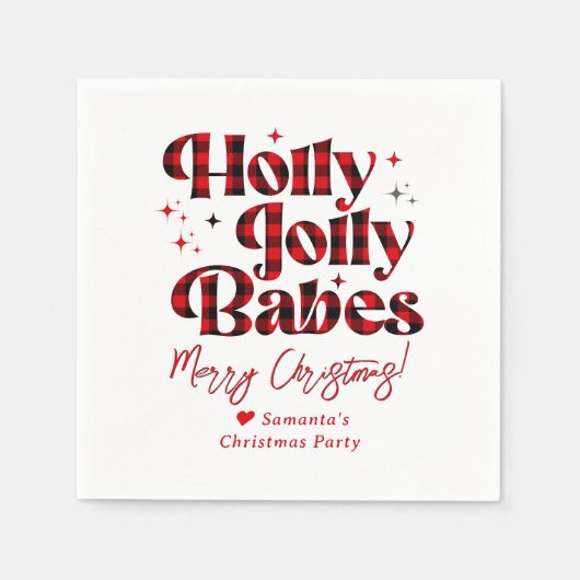 クリスマス女子会 クリスマスパーティ 女子会 クリスマススリーパー スタンダードカクテルナプキン (正面)