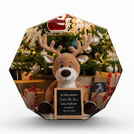 クリスマス妊娠のお知らせかわいいトナカイ フォトブロック