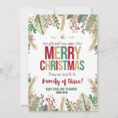 クリスマス妊娠のお知らせクリスマスカード シーズンカード (正面)