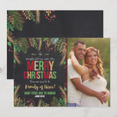 クリスマス妊娠のお知らせクリスマスカード シーズンカード (正面/裏面)