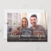 クリスマス妊娠のお知らせホリデーカード シーズンカード (正面)