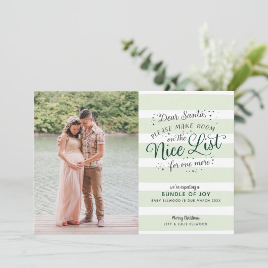 クリスマス妊娠のお知らせ シーズンカード (スタンド正面)