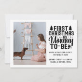 クリスマス妊娠の写真ママ シーズンカード (正面)