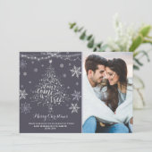 クリスマス妊娠の発表クリスマス写真 シーズンカード (スタンド正面)