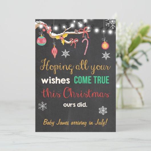 クリスマス妊娠の黒板の発表 シーズンカード (スタンド正面)