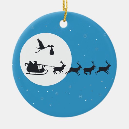 クリスマス妊娠オーナメント来-'to Town セラミックオーナメント (正面)