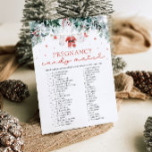 クリスマス妊娠キャンディマッチ赤ちゃんシャワーゲーム 招待状