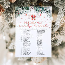 クリスマス妊娠キャンディマッチ赤ちゃんシャワーゲーム