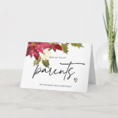 クリスマス妊娠ベビーが両親に明らかになる カード (正面)