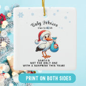 クリスマス妊娠リビールおもしろい発表 セラミックオーナメント