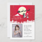 クリスマス妊娠写真ホリデーカード シーズンカード (正面)