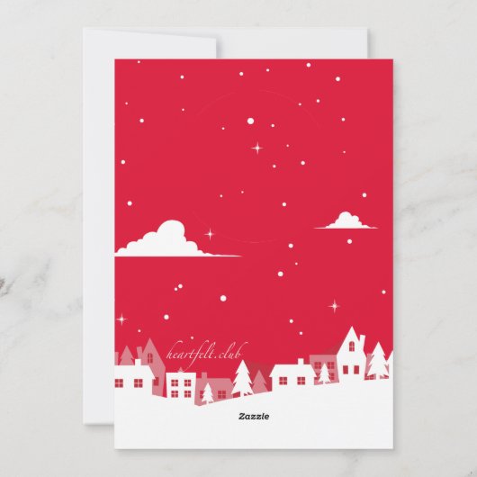 クリスマス妊娠写真ホリデーカード シーズンカード (裏面)