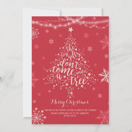 クリスマス妊娠告知クリスマスベビー シーズンカード (正面)