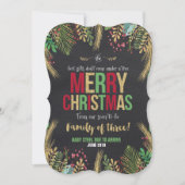 クリスマス妊娠発表クリスマスカード 招待状 (正面)