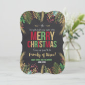 クリスマス妊娠発表クリスマスカード 招待状 (スタンド正面)