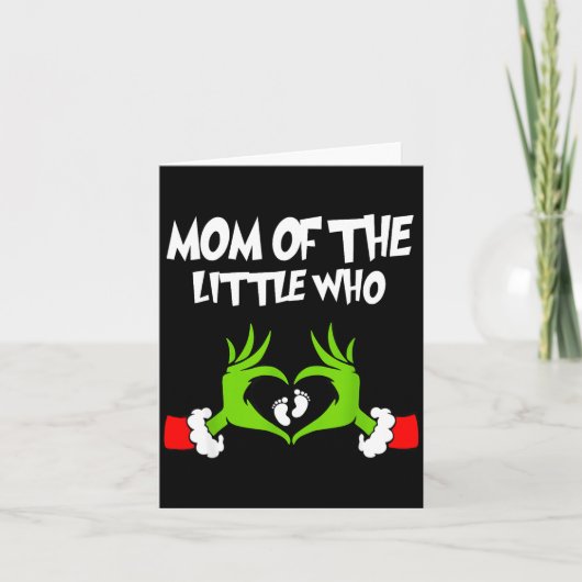 クリスマス妊娠発表ユーモア ママ オブ ザ カード (正面)