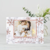 クリスマス妊娠発表写真カード 招待状 (スタンド正面)