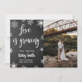 クリスマス妊娠発表写真カード 招待状 (正面)