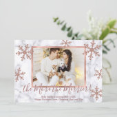 クリスマス妊娠発表写真カード 招待状 (スタンド正面)