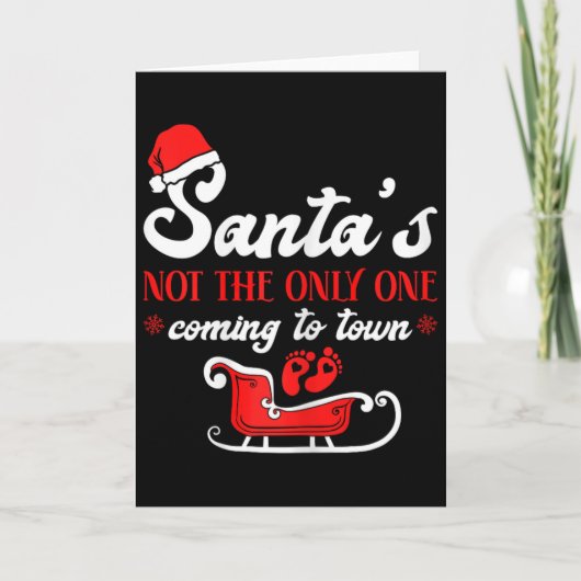 クリスマス妊娠発表 サンタの カード (正面)