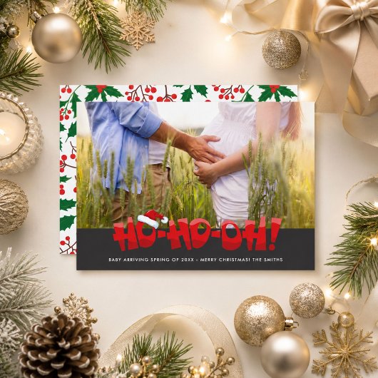 クリスマス妊娠発表 Ho Ho Oh シーズンカード
