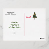 クリスマス妊娠記念写真 箔シーズンポストカード (裏面)