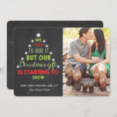 クリスマス妊娠超音波告知ツリー シーズンカード (正面/裏面)