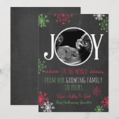 クリスマス妊娠超音波告知Joy シーズンカード (正面/裏面)