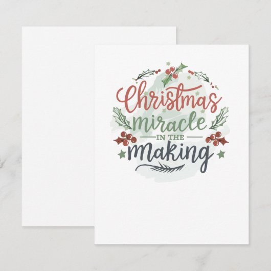 クリスマス妊娠 案内状 (正面/裏面)