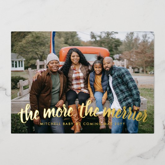 クリスマス妊娠 箔シーズンカード (正面)