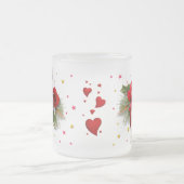 クリスマス妖精とハート フロストグラスマグカップ (中央)