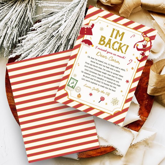 クリスマス妖精の到着レターカード 招待状