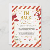 クリスマス妖精の到着通知カード 招待状 (正面)