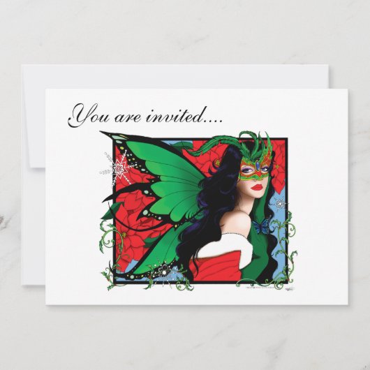 クリスマス妖精 招待状 (正面)