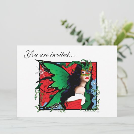 クリスマス妖精 招待状 (スタンド正面)