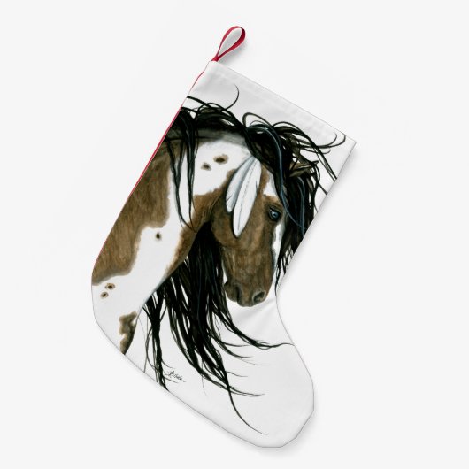 クリスマス威厳のあるストッキングウマズバイビハレ スモールクリスマスストッキング (正面 (吊り時))