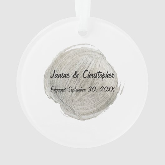 クリスマス婚約したの飾り付けで オーナメント (裏面)