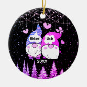 クリスマス婚約した記念結婚した会 セラミックオーナメント (正面)