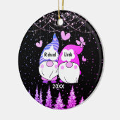 クリスマス婚約した記念結婚した会 セラミックオーナメント (左)